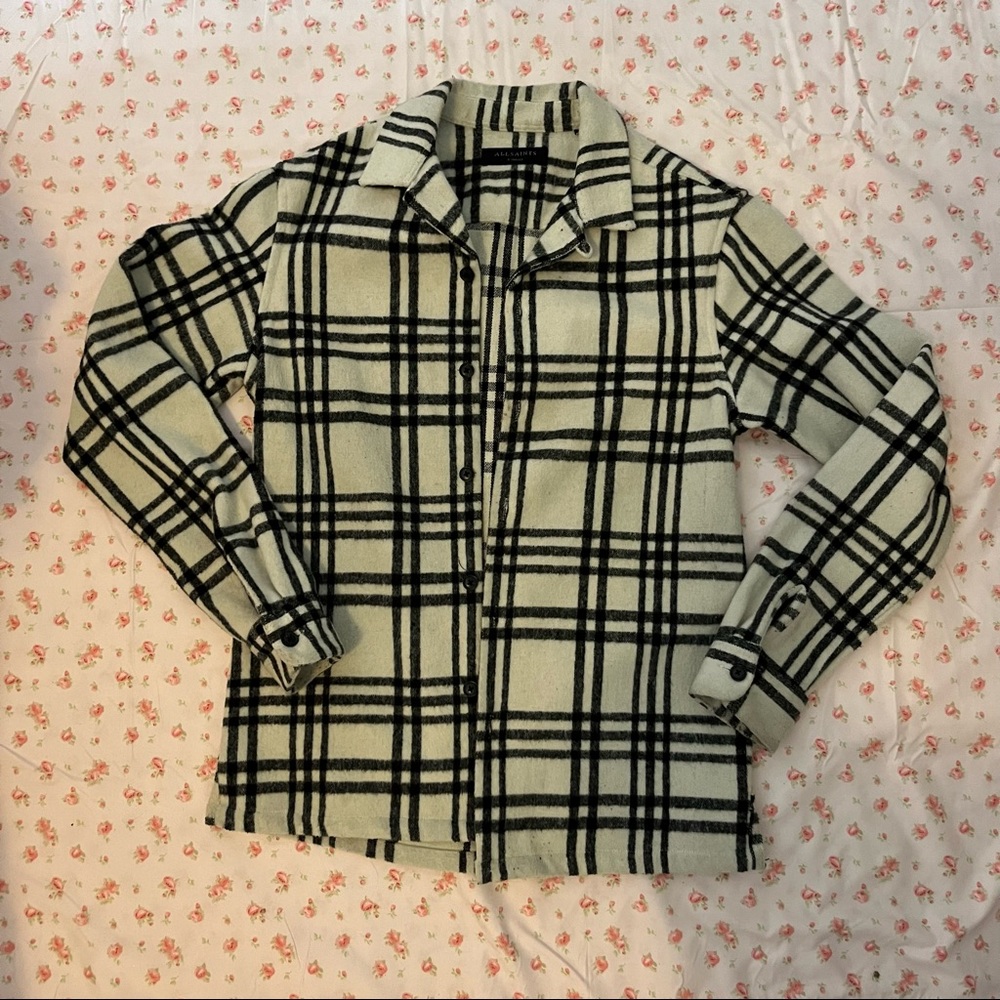 AllSaints Mens Checked Flannel button down size XS